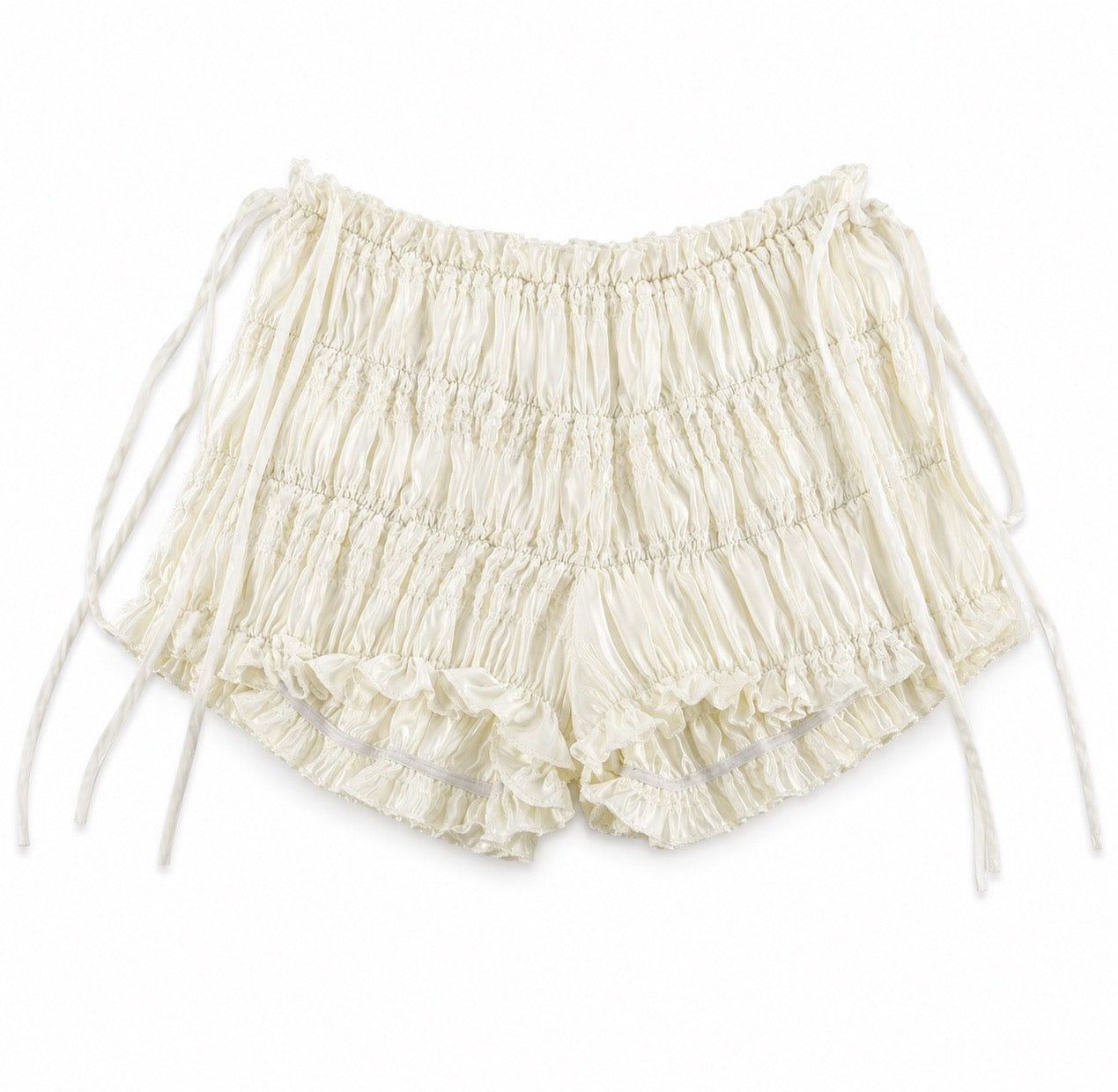 Ruffle Shorts - Cream